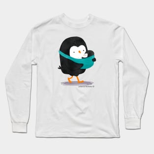 Dad Penguin with his baby penguin Long Sleeve T-Shirt